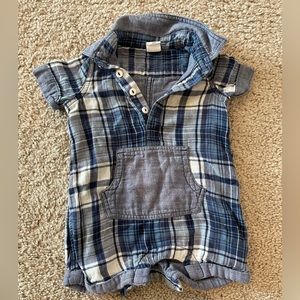 Baby Gap Short Sleeve Plaid Onesie